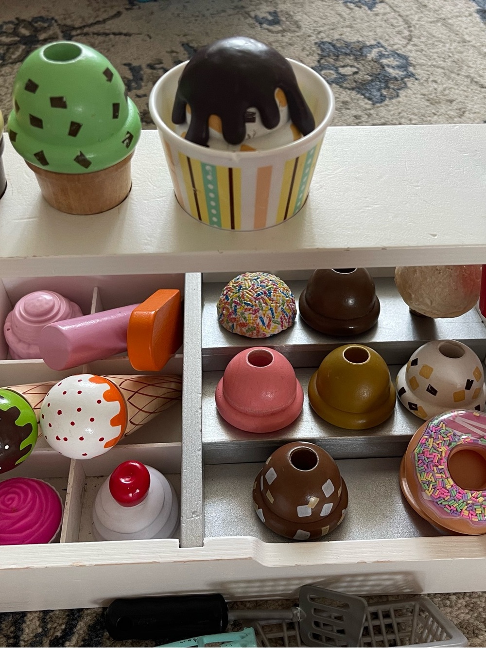 Wooden Ice Cream Toy Set - Multi Color Pretend Play